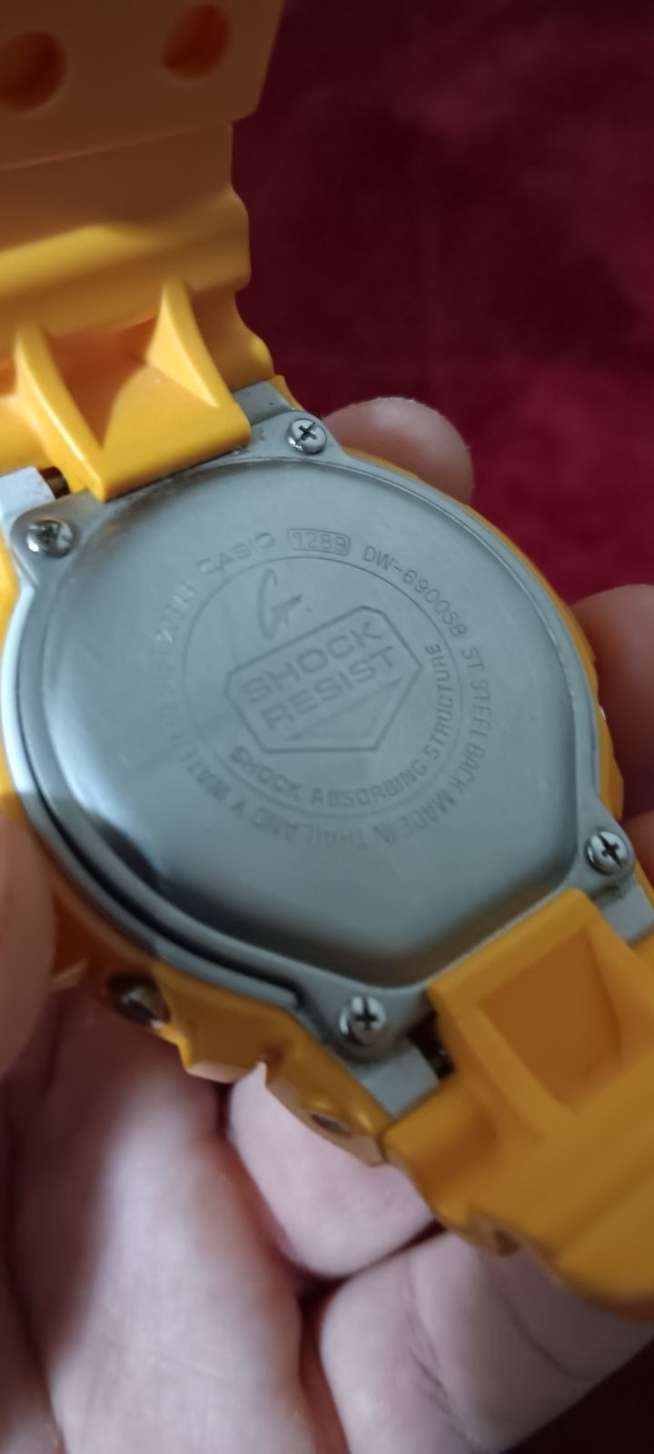 Casio G-SHOCK Yellow Resin Digital Quartz Shock Resistant Alarm 50mm Watch