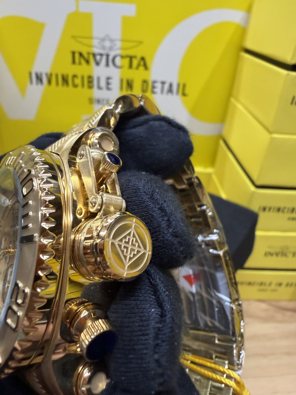 Invicta Coalition Forces Synarchy 50115 Men’s 52mm Gold Tone Quartz Chronograph