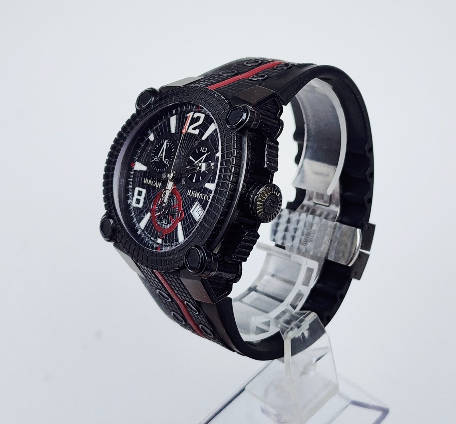 Men’s HANDMADE CHRONOGRAPH Watch RENATO “Vulcan”. Lim.Edit 5/180. Swiss Movement