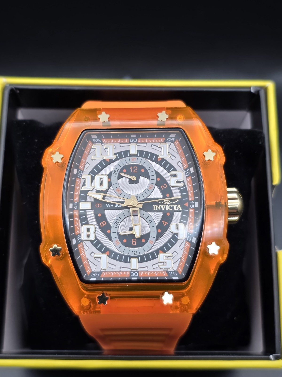 Invicta Racing Cyclone 48711 Men’s 48.5mm Orange Quartz Watch
