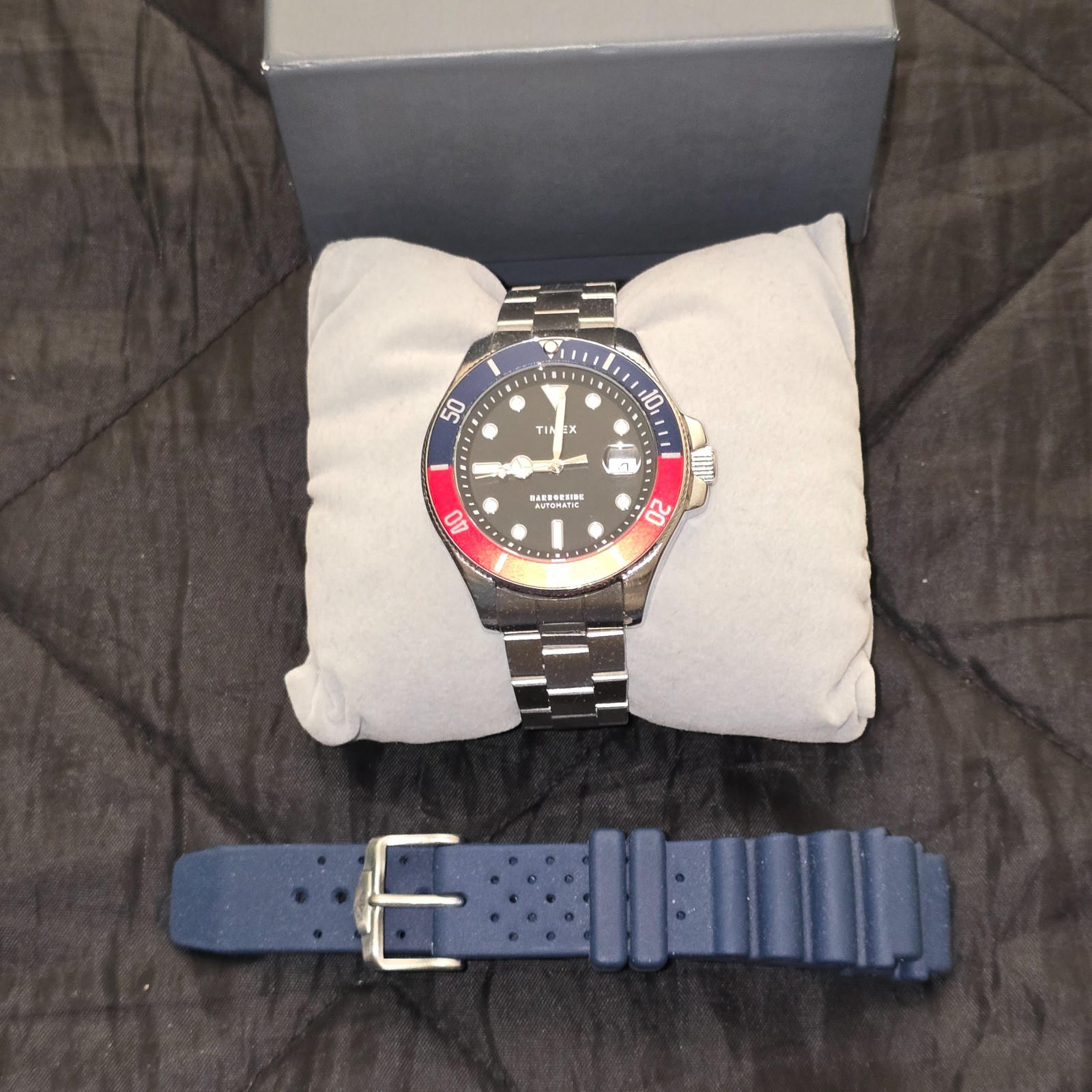 Timex Harborside Coast Automatic 43MM Watch (PEPSI) (Scratch/Damaged/Flaw)