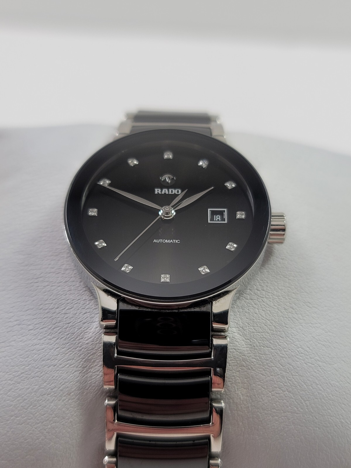 Rado Centrix Automatic Diamond Black Dial Stainless Steel Ladies Watch R30009752