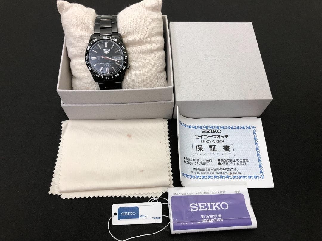 Beautiful Condition SEIKO Seiko 7S26 02T0 SEIKO5 Automatic Black Dial