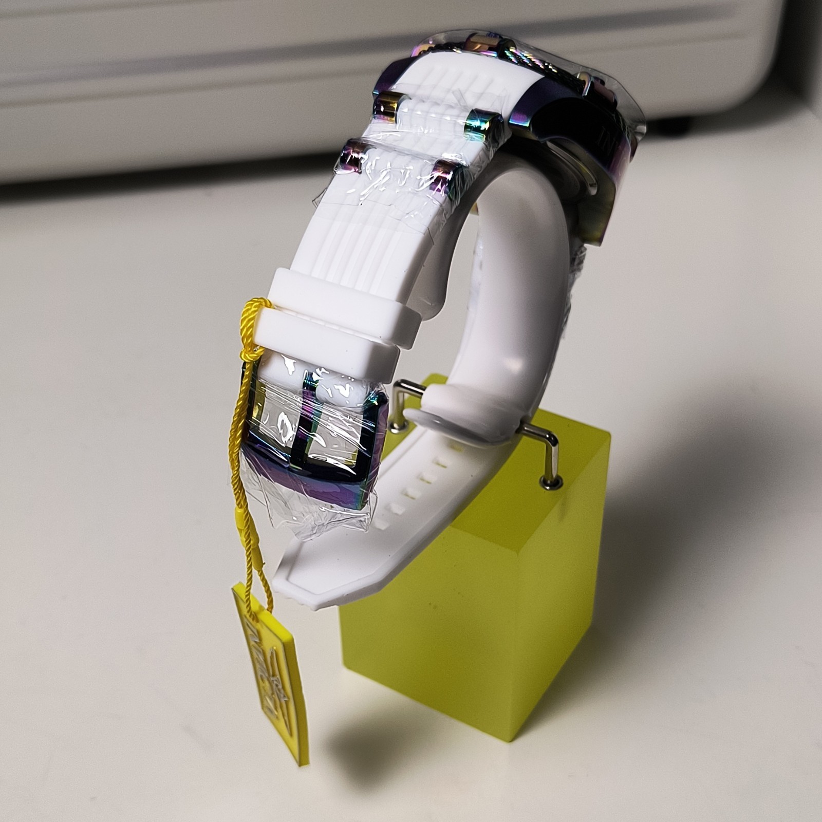 Invicta Bolt Girdex Iridescent White Silicone Band 52 MM Chronograph
