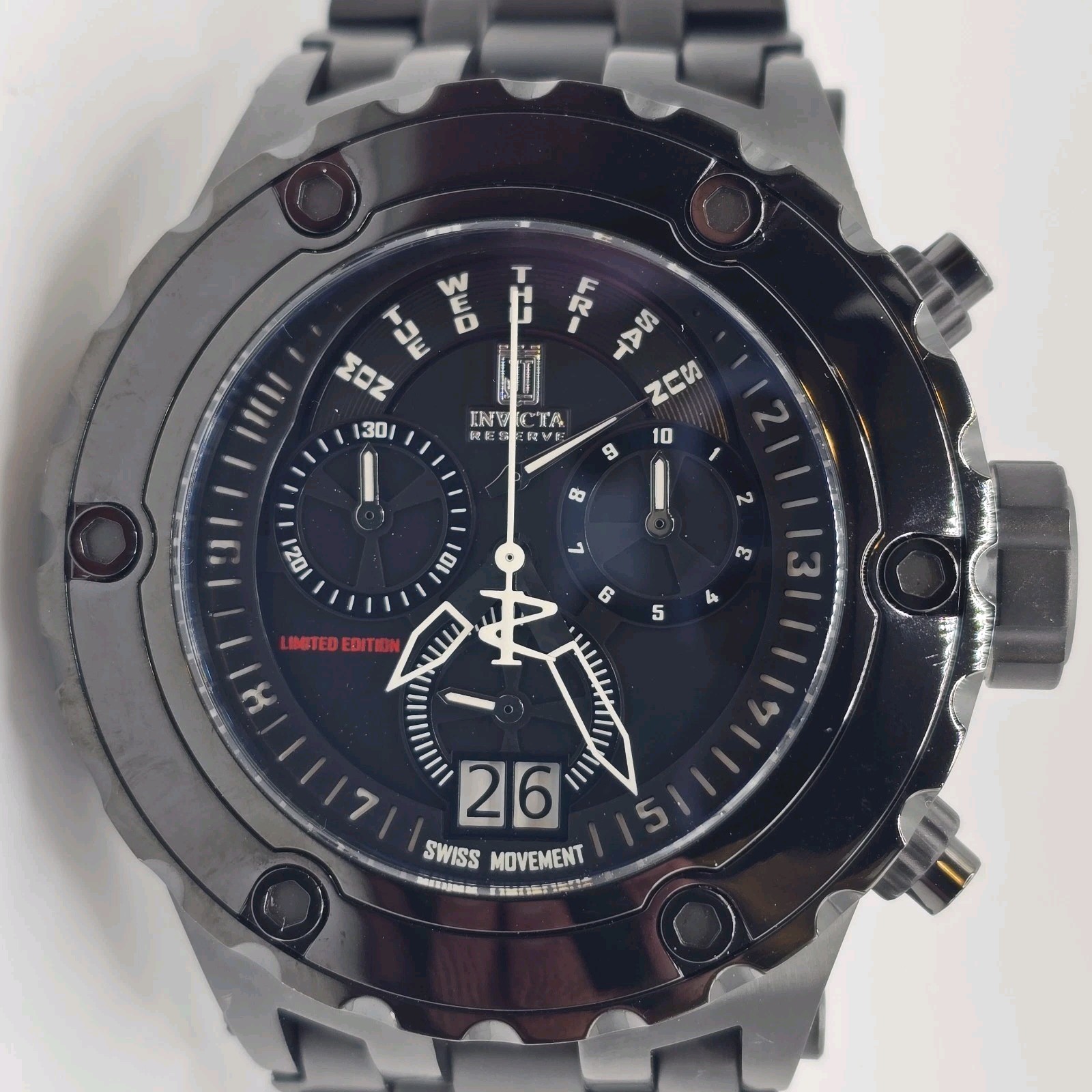 Invicta Reserve Subaqua JT Jason Taylor Chronograph Watch 52mm 32549 Black