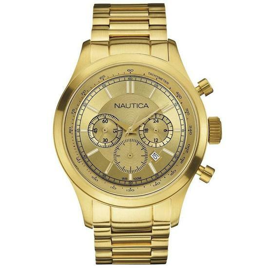 Nautica Men’s N22619G BFD 104 Chronograph Movement Watch