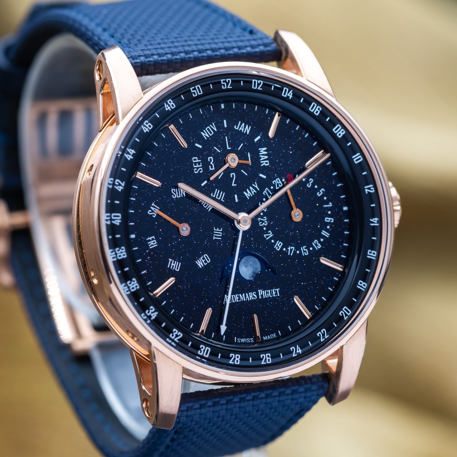 Audemars Piguet Code 11.59 Perpetual Rose Gold 41 Blue Dial Full Set AP 26394OR