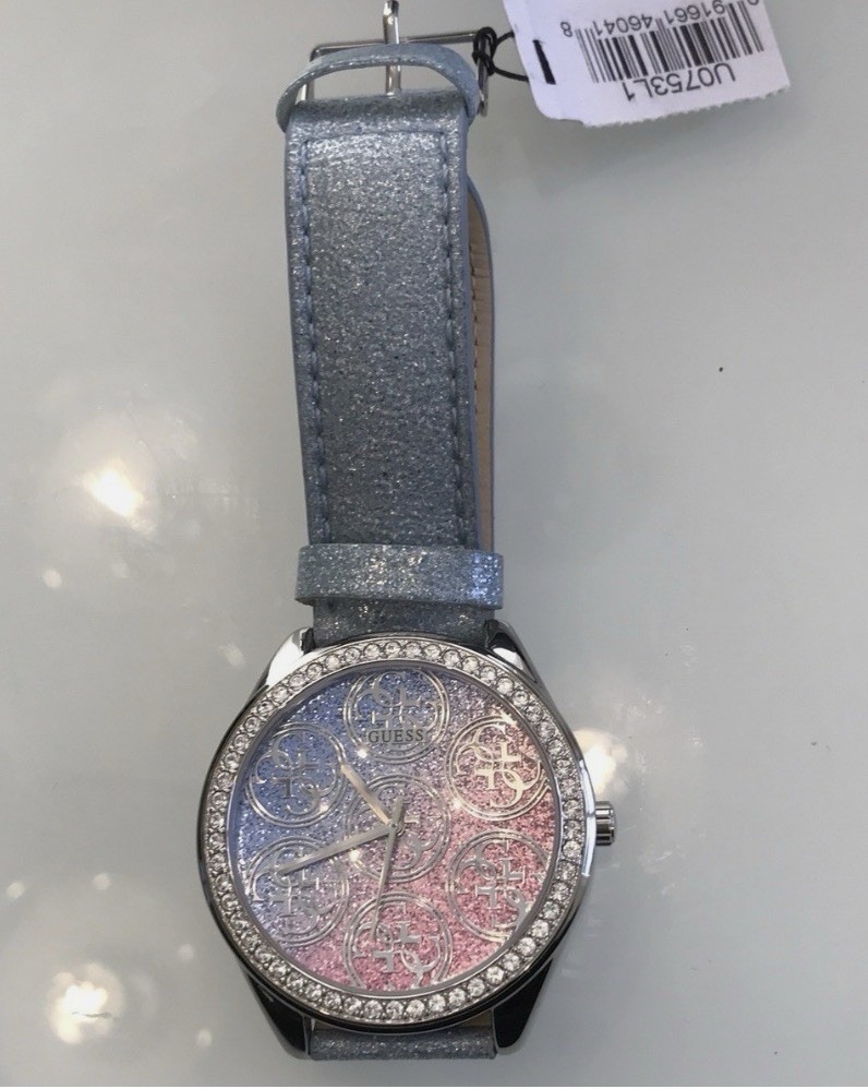 Guess U0753L1 Multicolor Blue Leather Watch