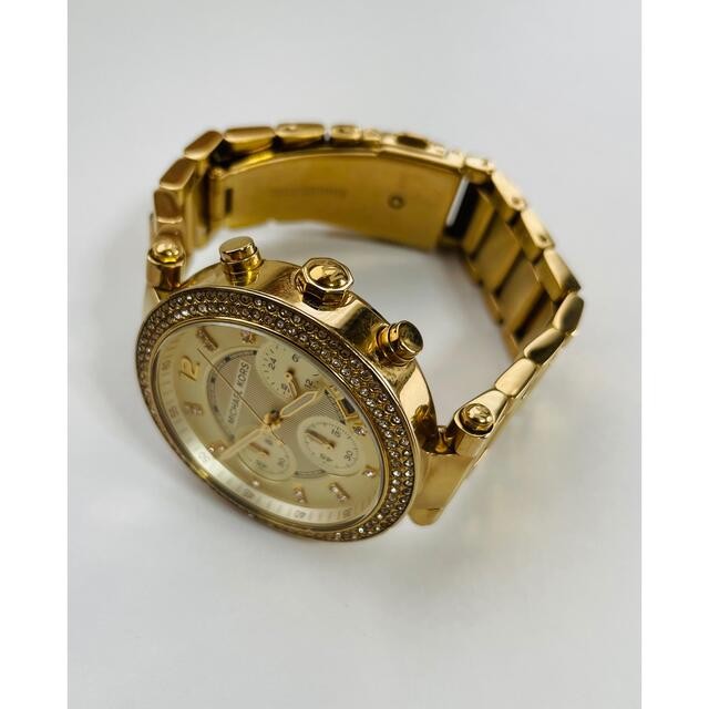 Excellent Condition with New Battery Michael Kors Parker Rhinestones Chronograph