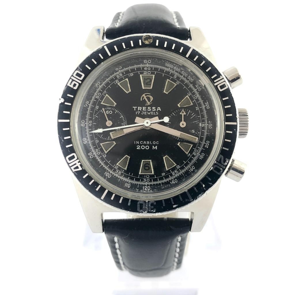 NO TARIFFS TRESSA CHRONOGRAPH REF 347 LARGE MANUAL WIND CAL L248 TURNING BEZEL
