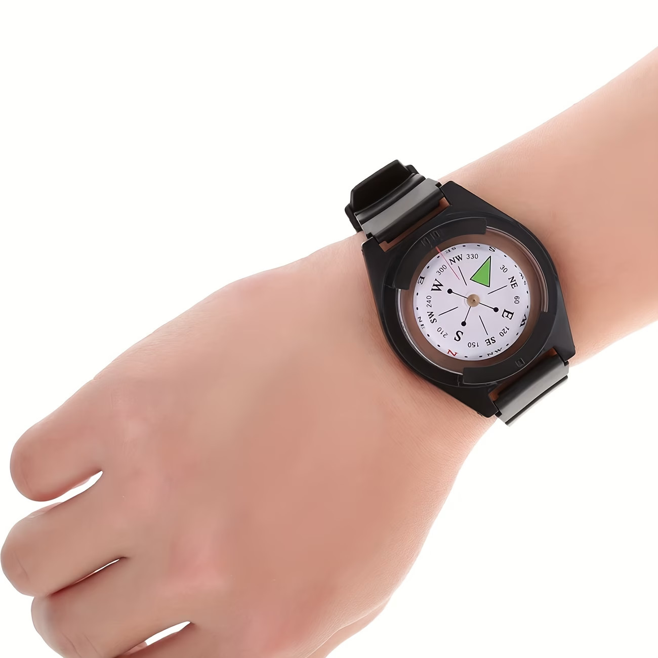 Waterproof Precision Watch ABS Compass Silicone Strap Wear Outdoor Activities