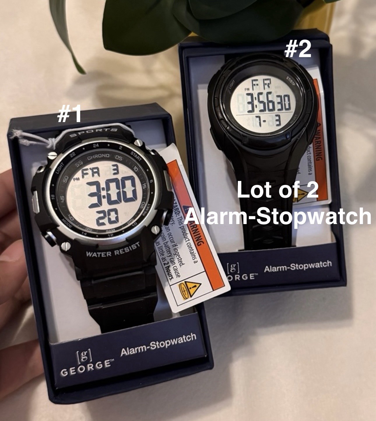 George Men’s Digital Sport Wristwatch Plastic Strap