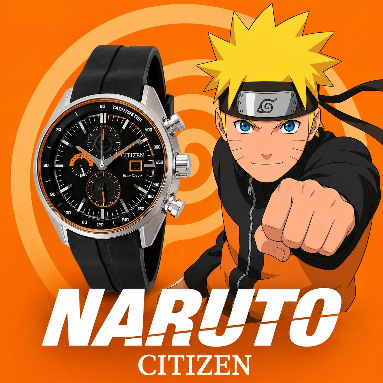 CITIZEN Eco-Drive Naruto Shippuden Naruto Limited 710 CA0591-12E Watch Japan