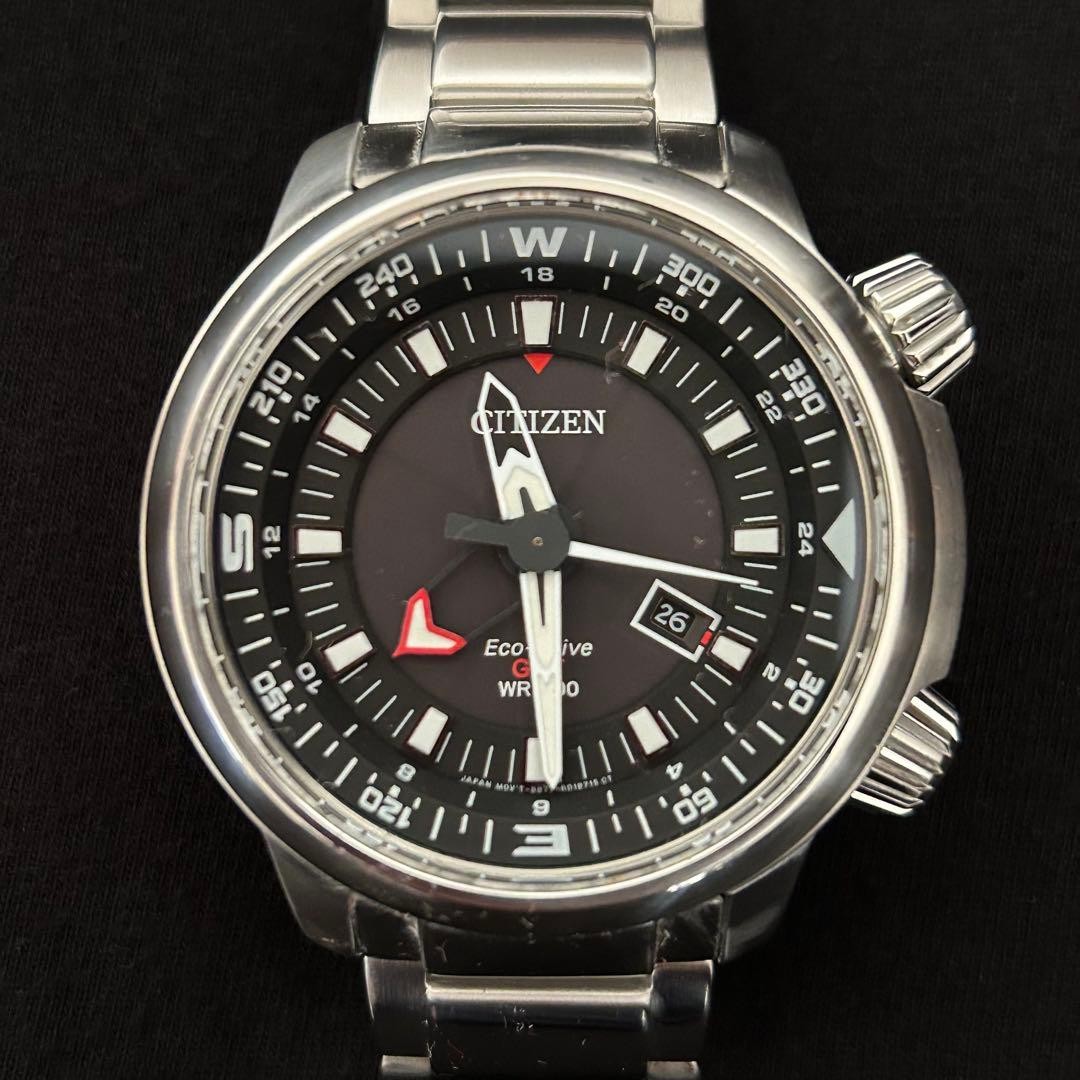 Citizen Promaster GMT WR200 Working Watch 18.5cm 7.28in Black Dial Japan Rare