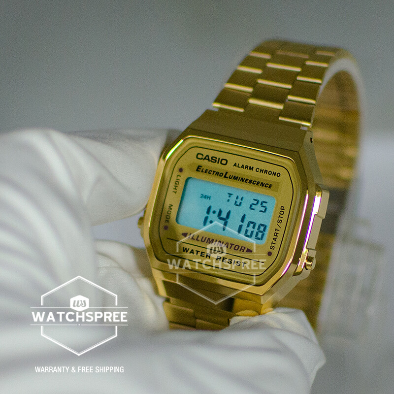 Casio Digital Watch A168WG-9W