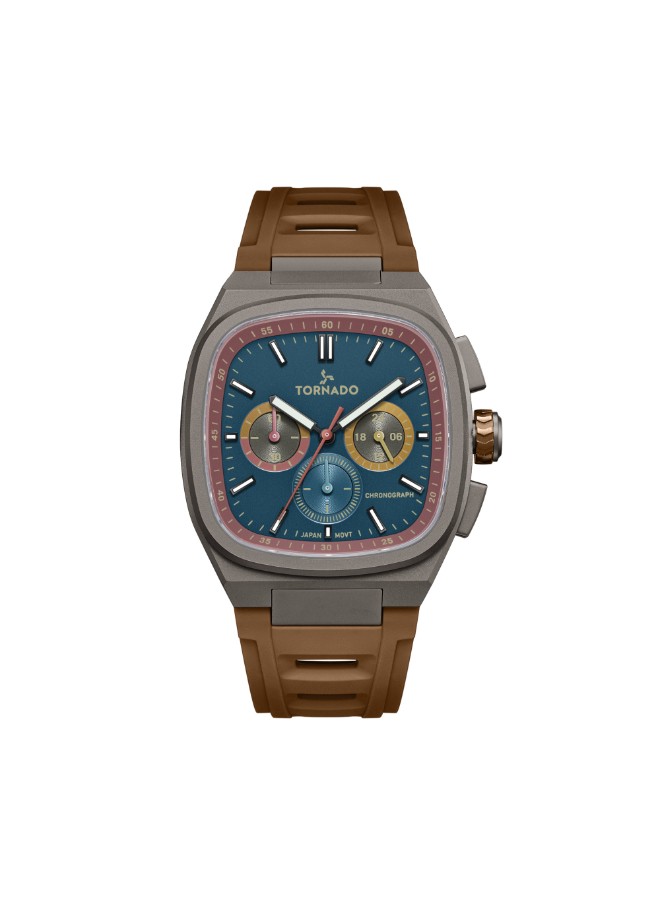 Tornado Aristocrate Men’s Chronograph Watch | Blue Dial, 42mm, 100 m (10 ATM)