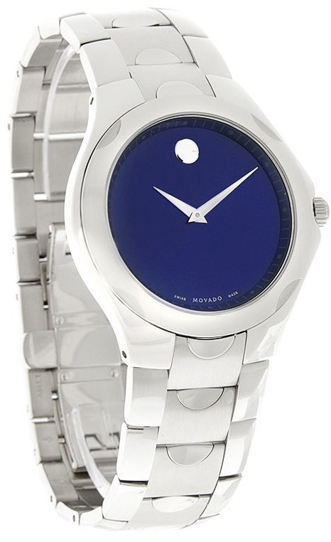 Damaged/Defective Movado Luno Sport Blue Dial Steel Mens Watch 060638 G1N