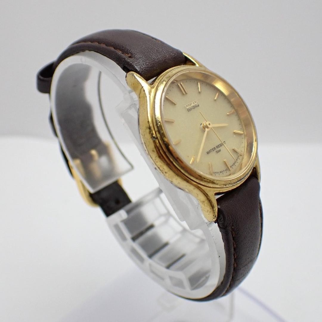WORKING Citizen Eco-Drive E030-K0000882 CK Gold-Tone Solar Dress Watch | Japan