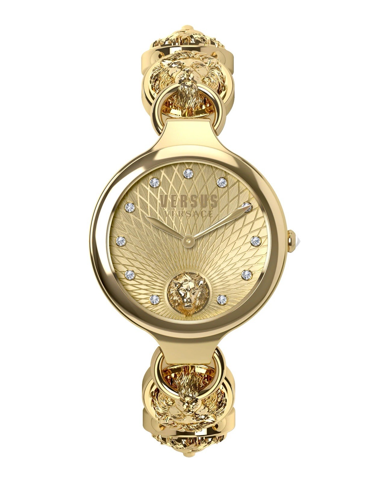Versus Versace 34mm Gold Plated Broadwood Watch Ladies Gold Dial