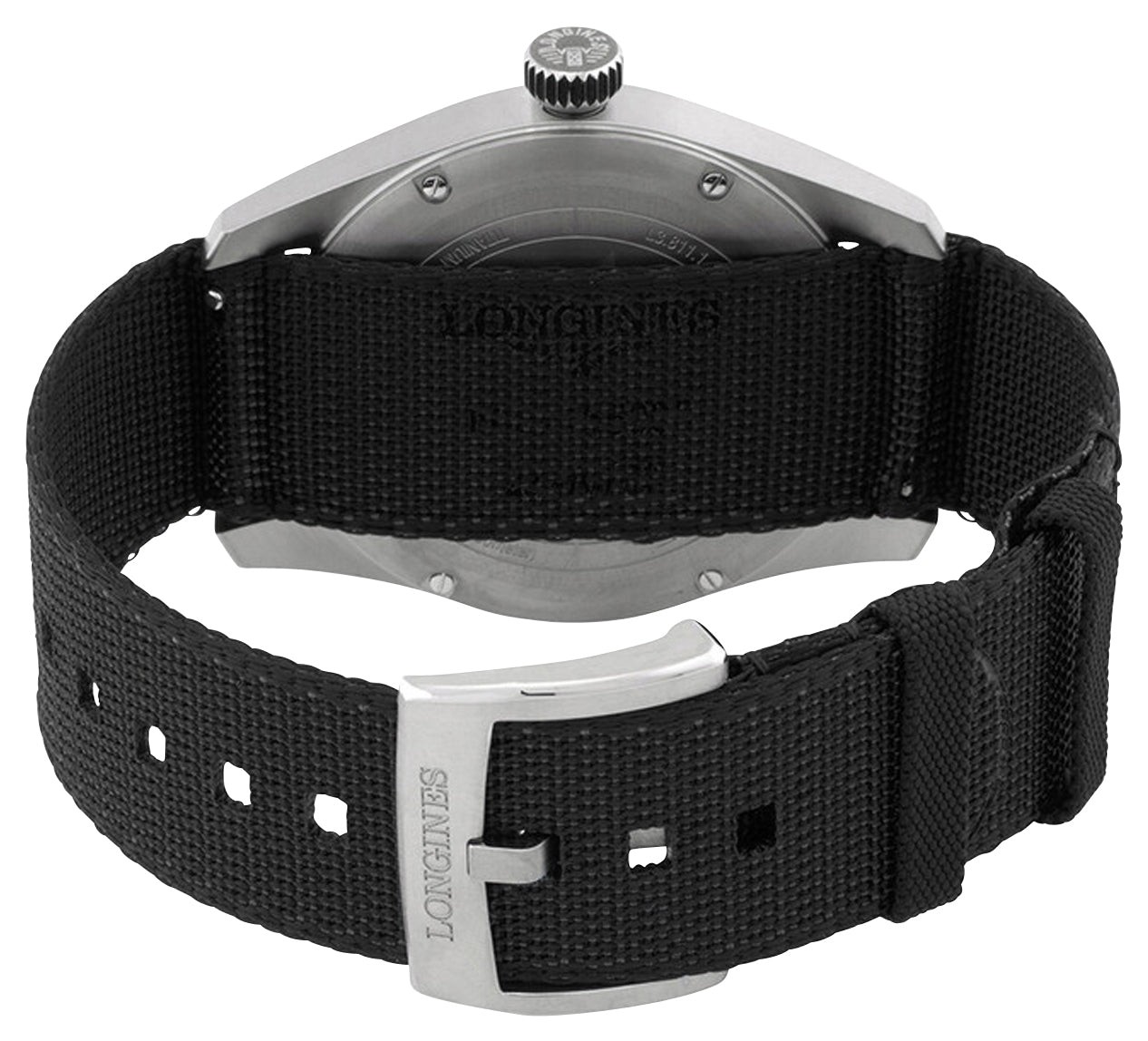 Longines Spirit Automatic COSC Titanium Black Nylon Mens Watch L3.811.1.53.2