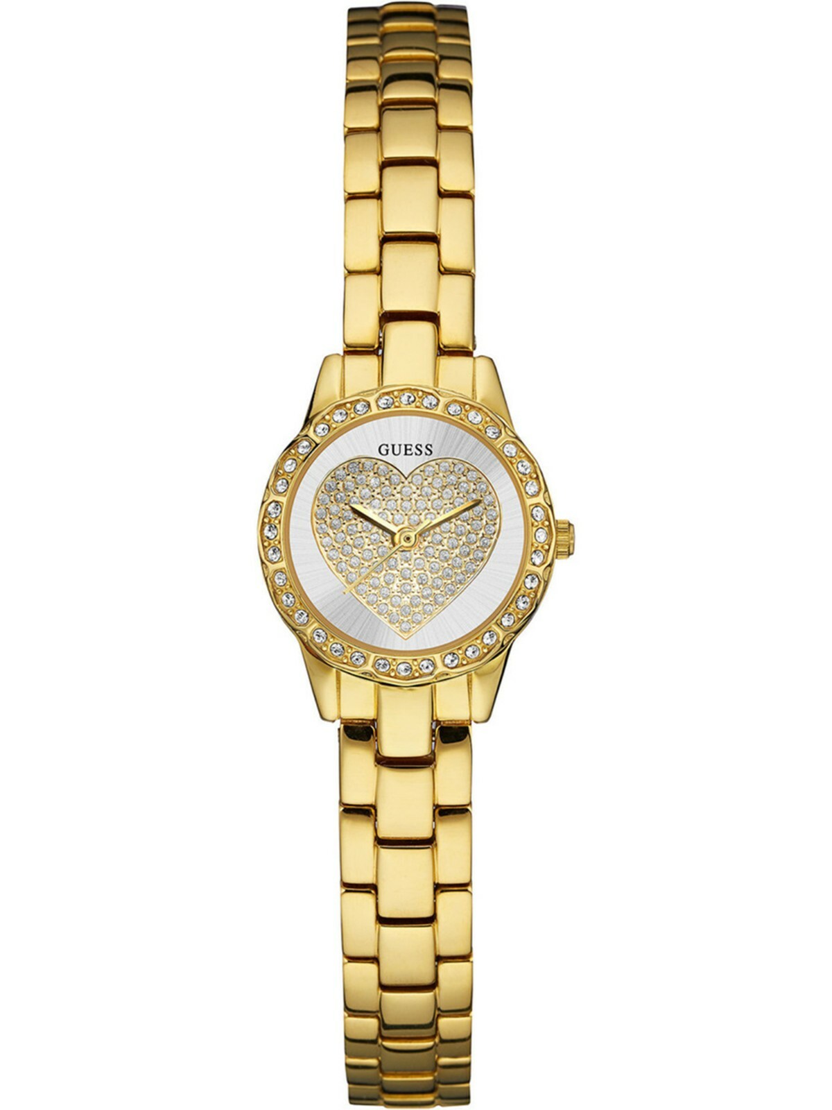 GUESS W0730L2,Ladies Dress,Stainless Steel,Gold-Tone,Crystal Accented Bezel,WR