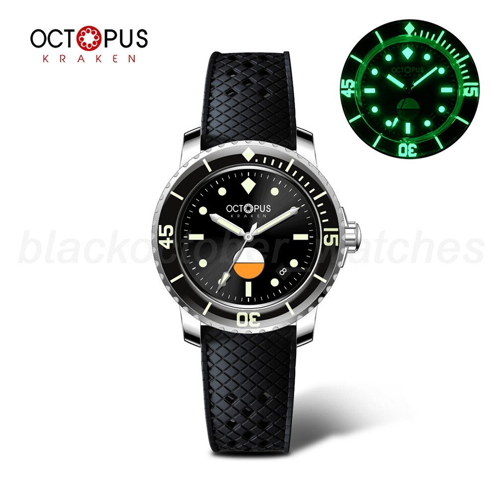 OCTOPUS KRAKEN PT5000 SW200 Automatic Watch 300M Diver 40mm C3 316L 990FT OCT020