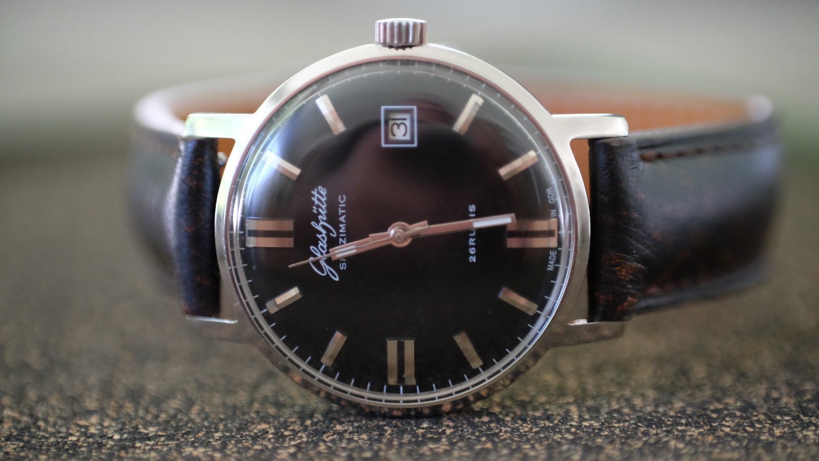 Glashutte Spezimatic – 36mm – Automatic – Date – Leather Tuns Strap