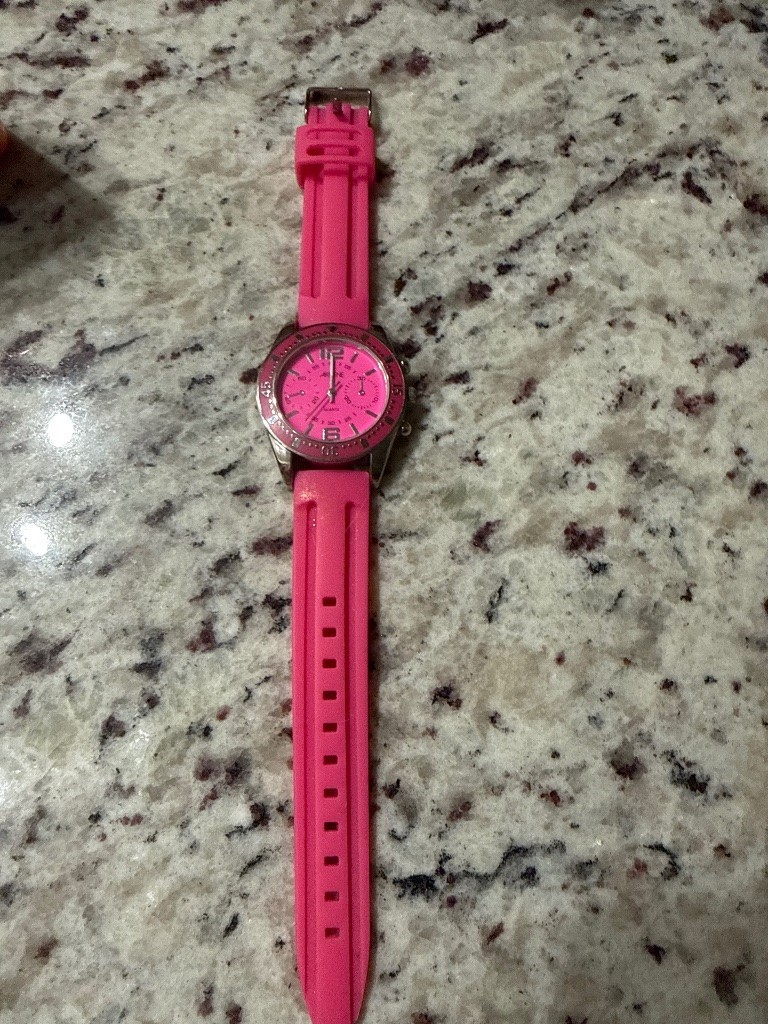 Pink jelly band watch