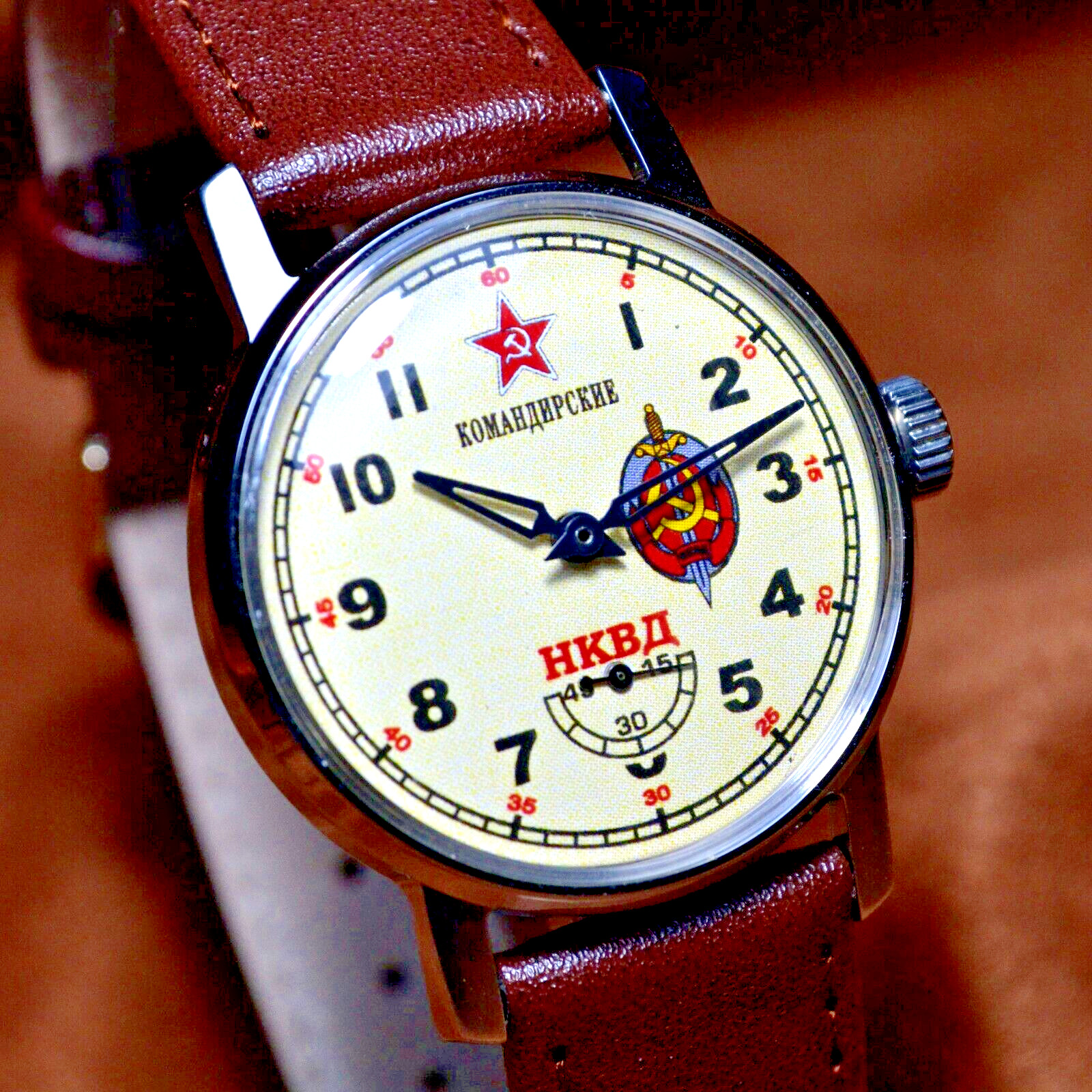 Soviet Wrist Watch Pobeda Death to Spies Soviet watch Russian Mens Stylish Watch
