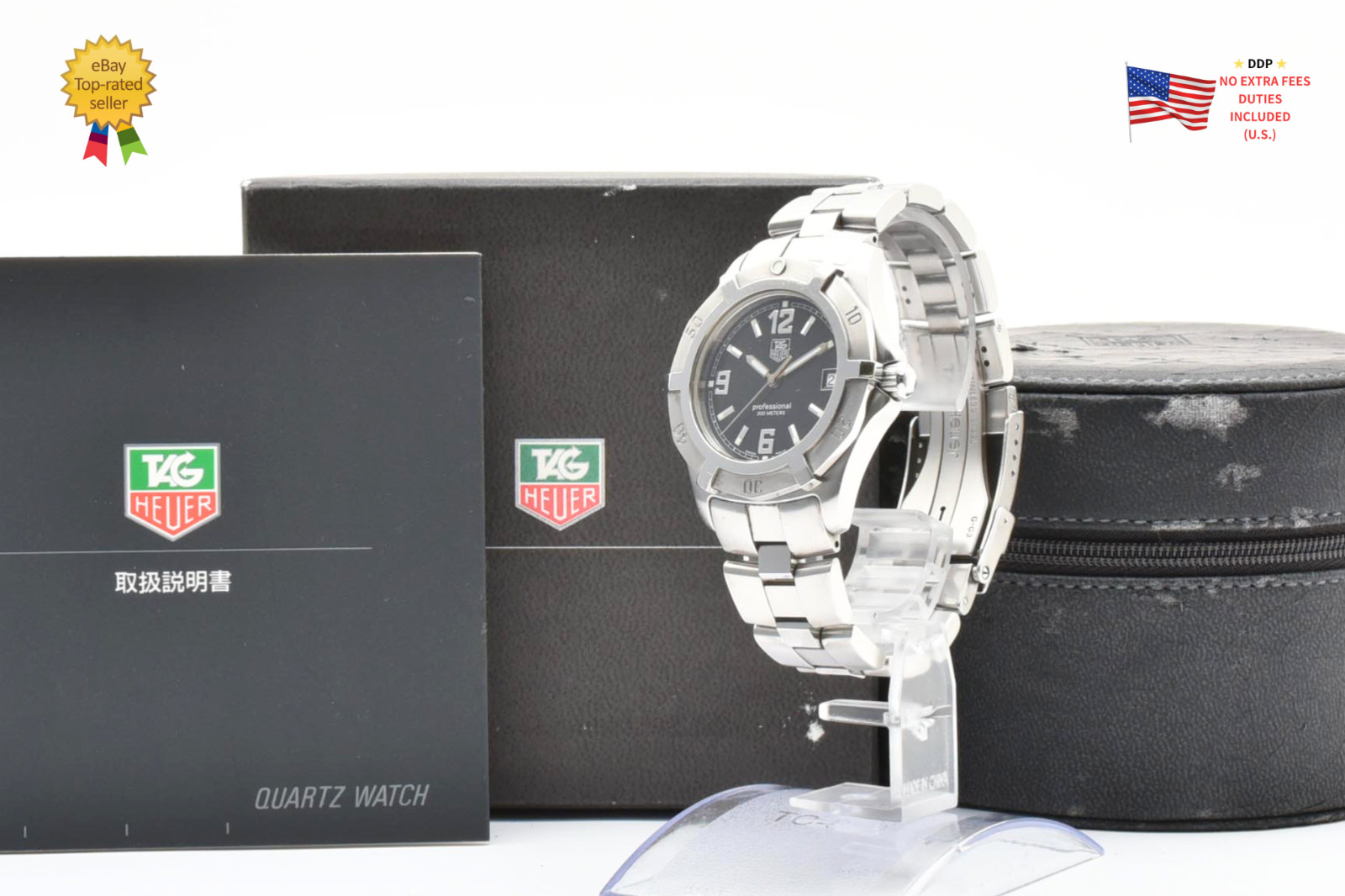 ▶️ [ N MINT ] TAG Heuer 2000 Exclusive WN1110 Black Dial 38mm Quartz Men’s JAPAN