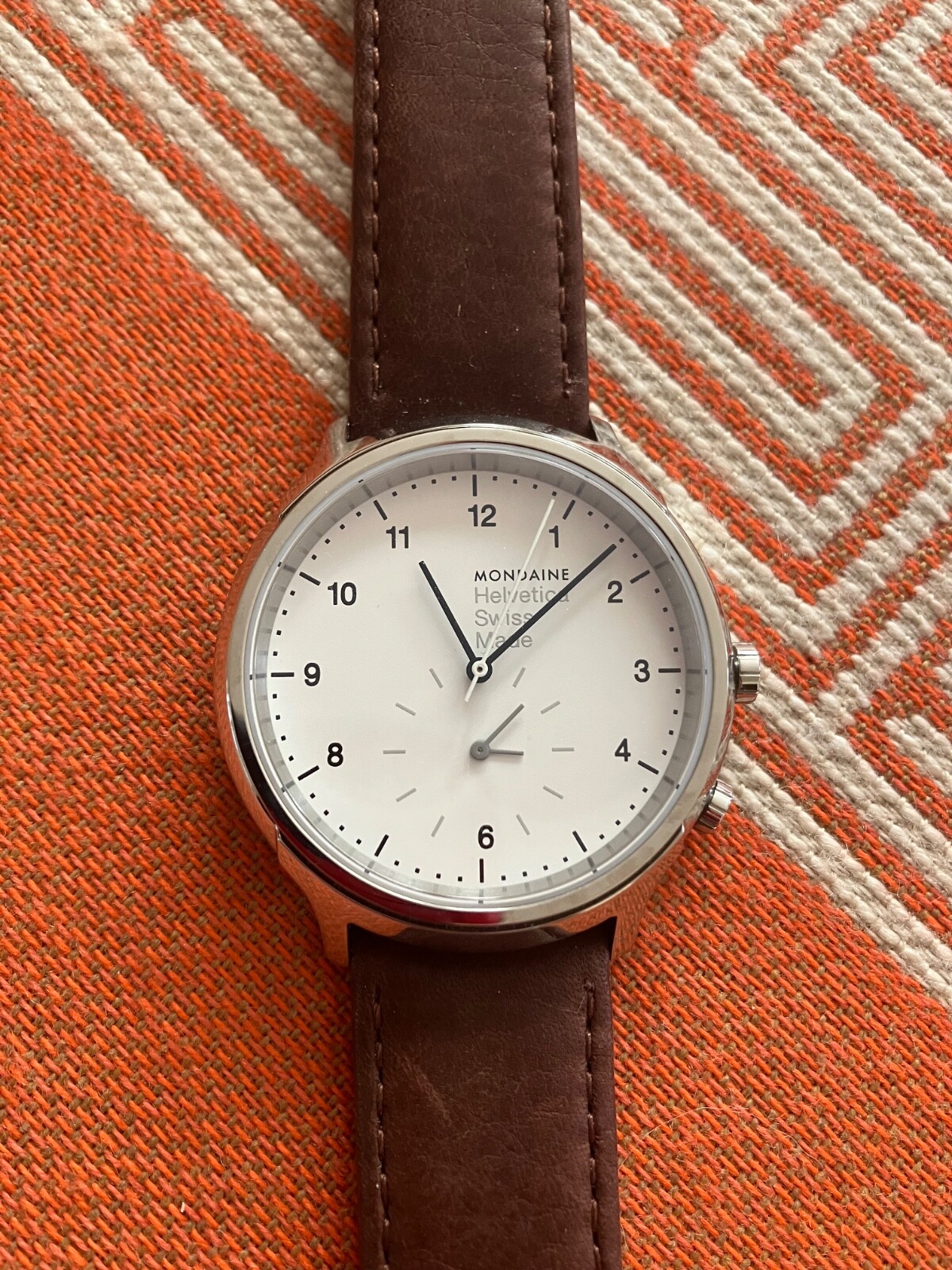 Mondaine HELVETICA, No. 1 REGULAR, 2nd time zone, RARE, QUARTZ