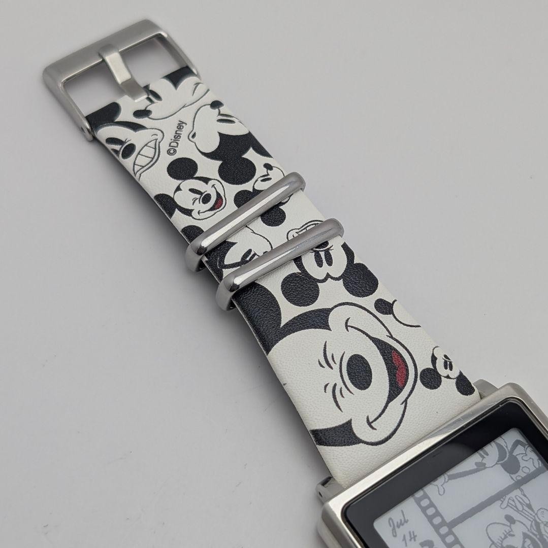 Epson Smart Canvas Mickey Mouse Watch Digital Working Free Size Band Japan Rare