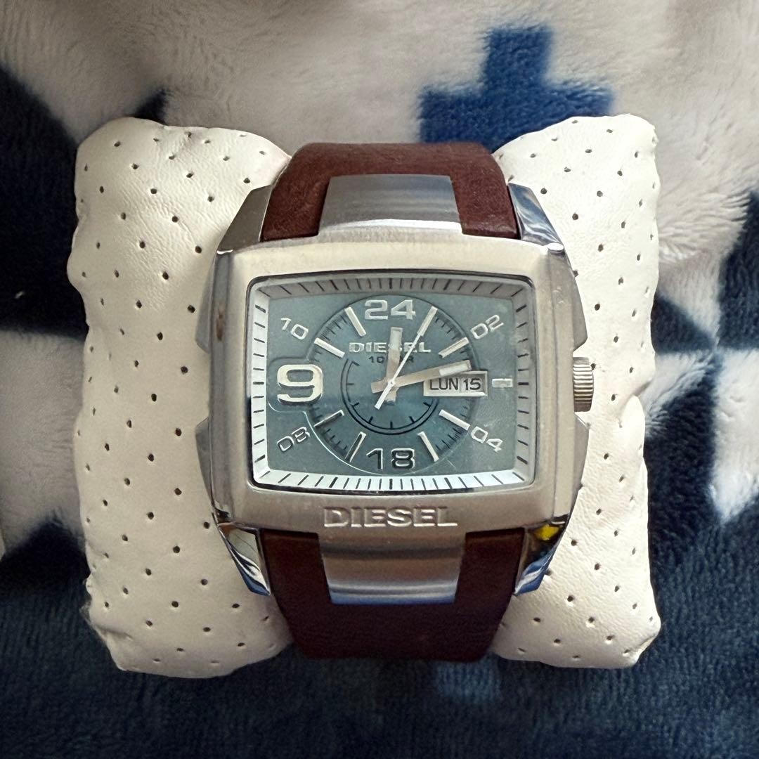 DIESEL DZ4246 Watch Blue Dial Brown Strap Complete Box & Booklet Included