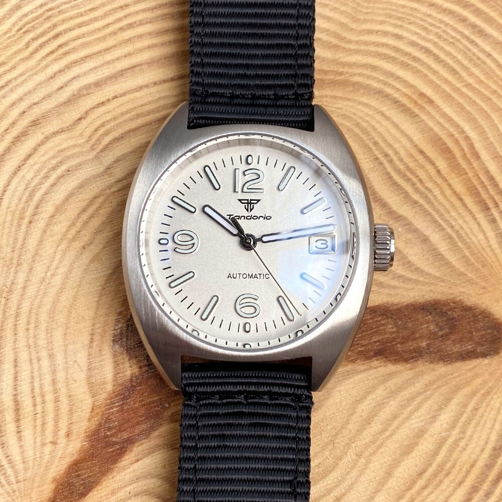20ATM Tandorio 36mm AR Sapphire Glass Japan NH35A Automatic White Men Watch Date