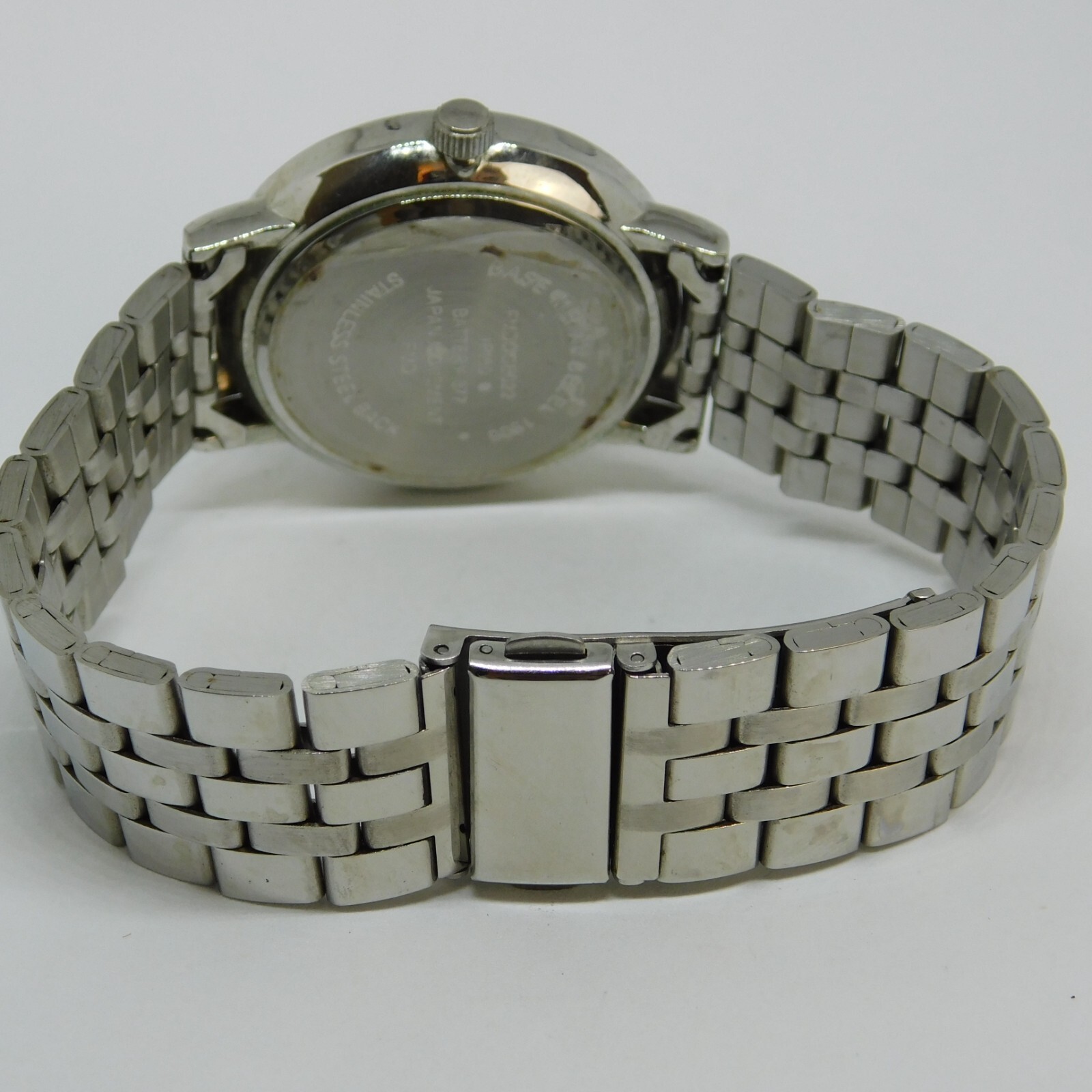 FMD FMDOGE022 Silver Tone Quartz Analog Men’s Watch Sz. 8″ New Battery