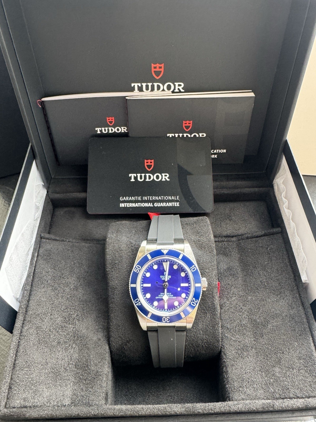 2026 Tudor Black Bay 54 Steel Blue 37mm Rubber Watch Unworn M79000B-0002
