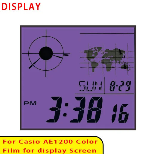 42 Style Display Color Screen Filter for Casio AE1200 Display HD Gradient Filter