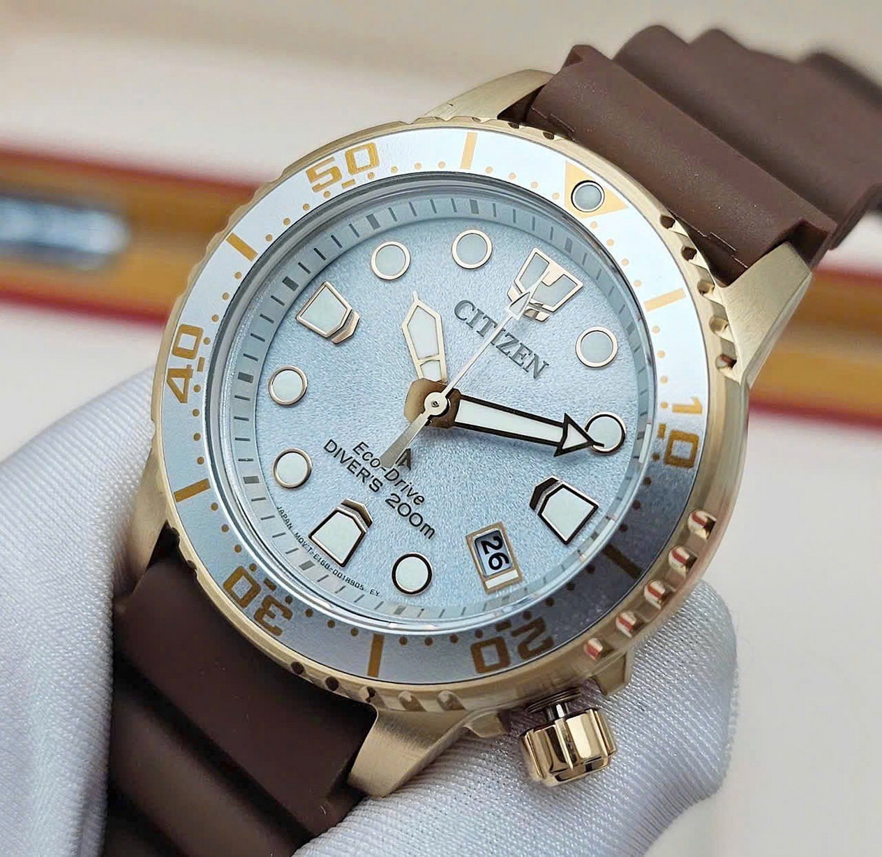 Citizen Eco-Drive Rose Gold Silver Dial Promaster Diver Women’s Watch EO2022-02A