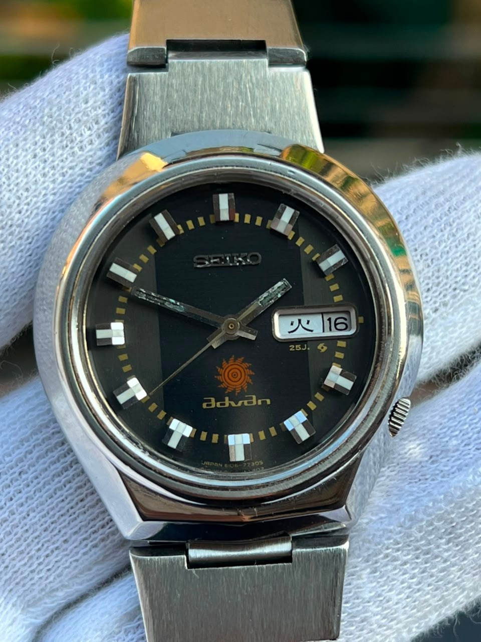 Seiko Advan 6106-7560 Automatic Day Date Vintage Men’s Watch 1972 JDM Rare Model