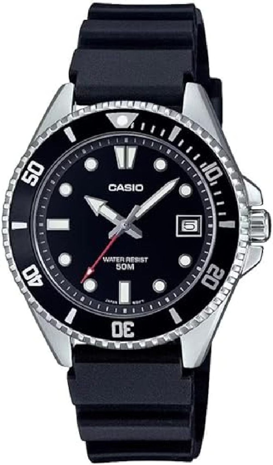 Casio MDV10-1A1 Men’s Diver’s Style Black Resin Strap Watch