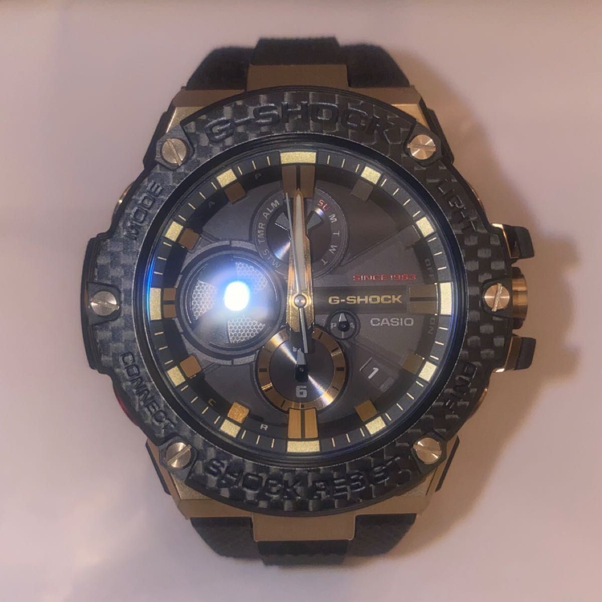 G-Shock Tough Chronograph with Bluetooth 35th Anniversary GST B100TFB 1AJR (Gold