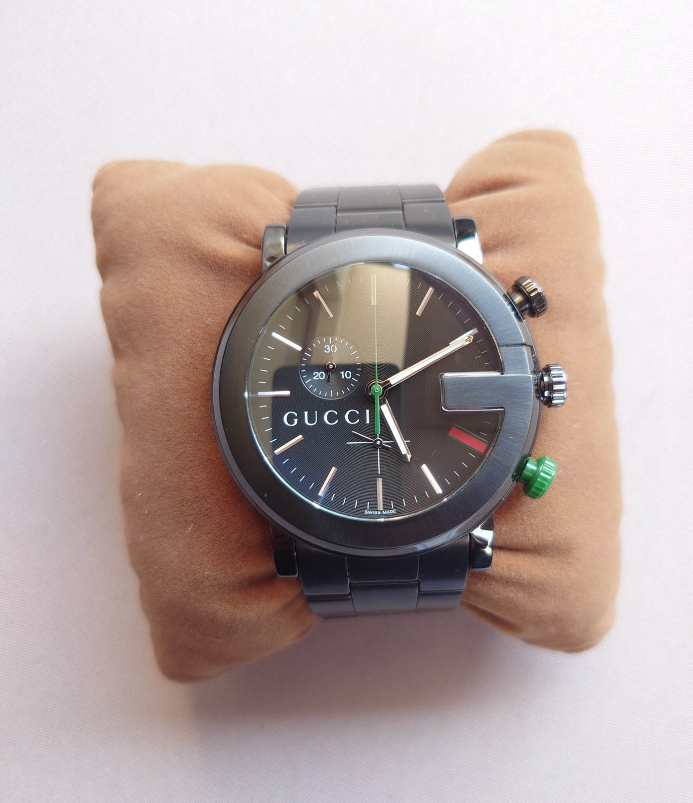 Gucci G‑Chrono YA101331 Unworn Serviced 2026 Full Set Box Links 44mm