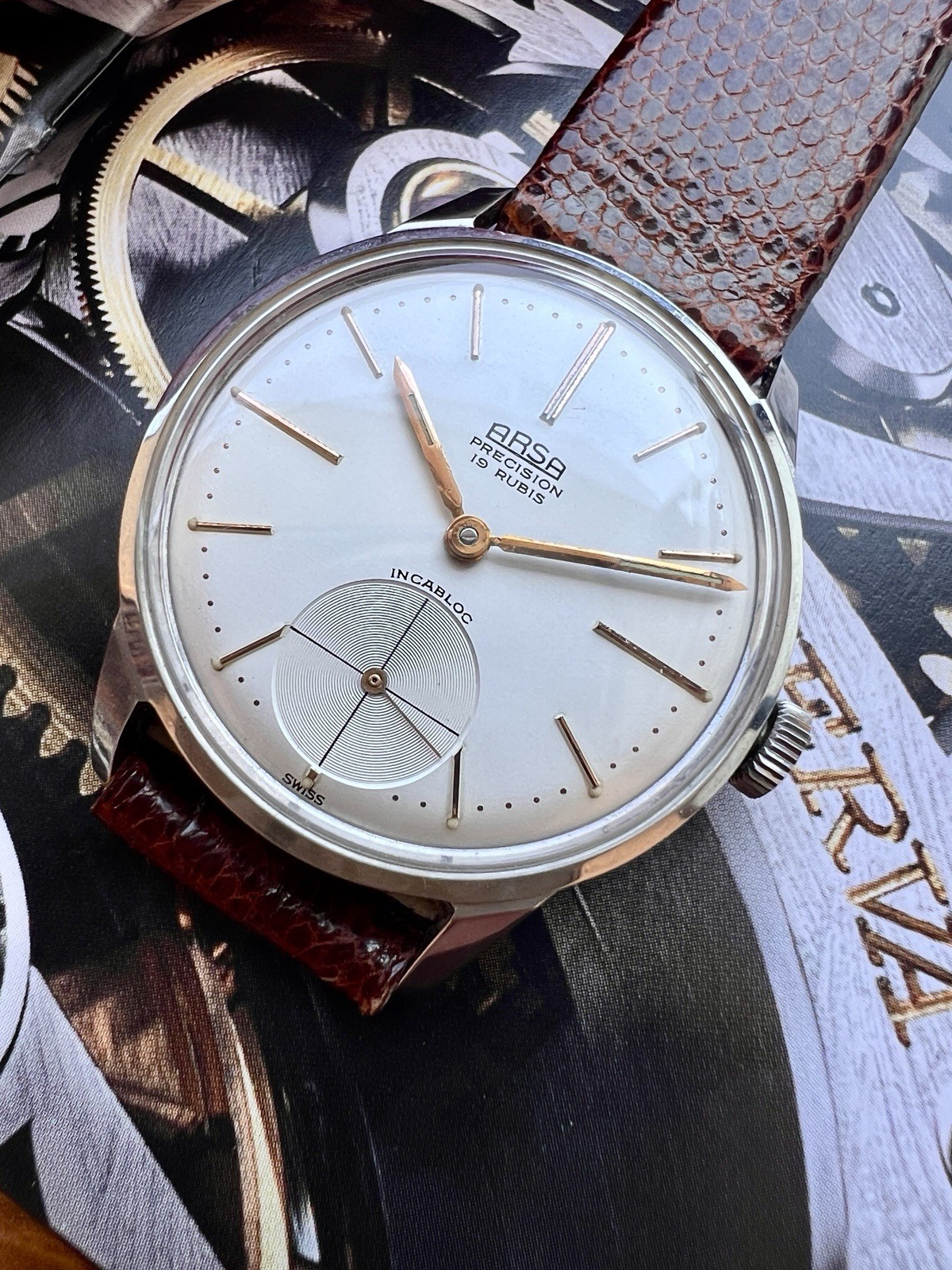ARSA Precision Vintage Men’s Watch 19 Jewels Manual Wind NOS New Old Stock Swiss
