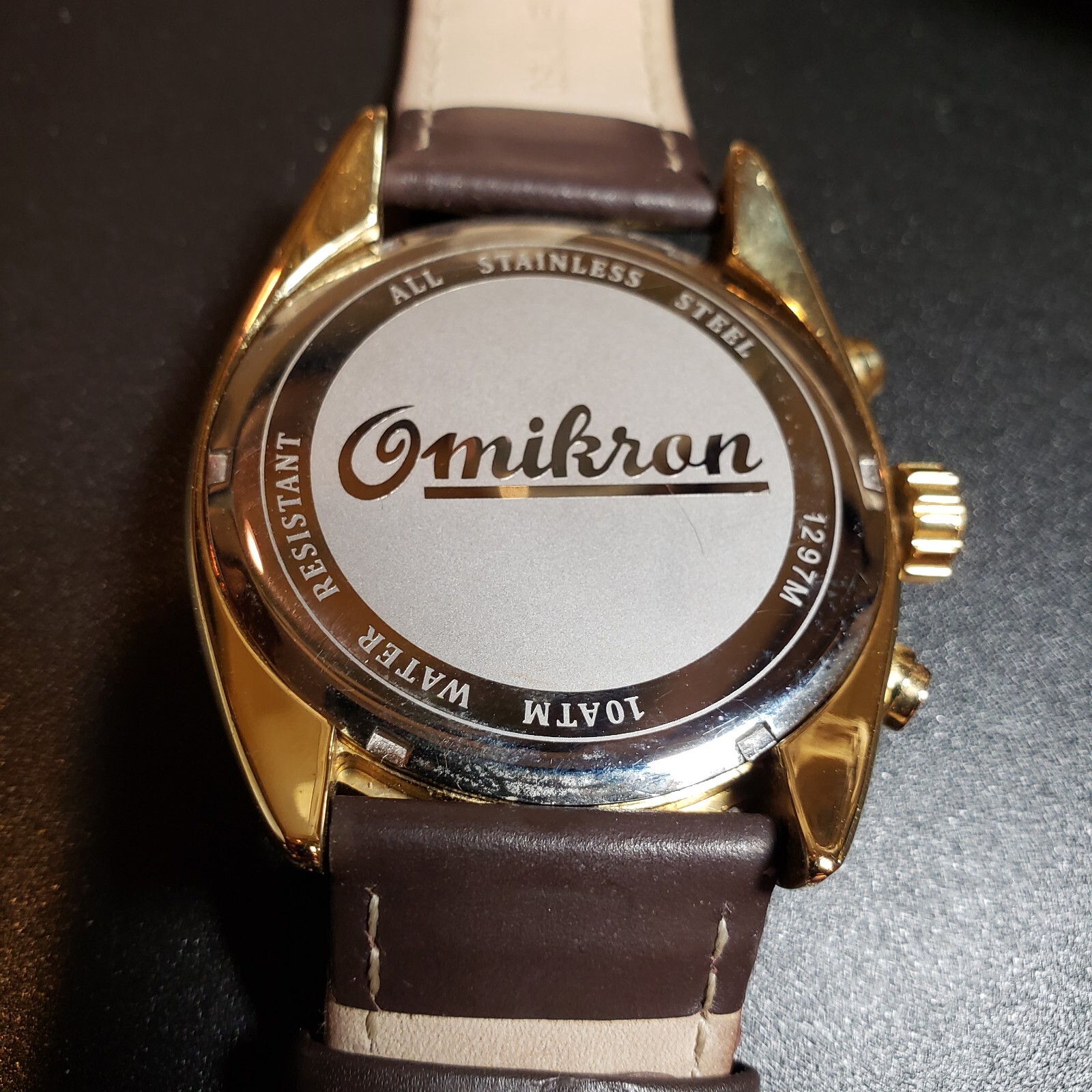 OMIKRON Striker Swiss Multi Function Gold Tone Men’s Luxury Dress Watch