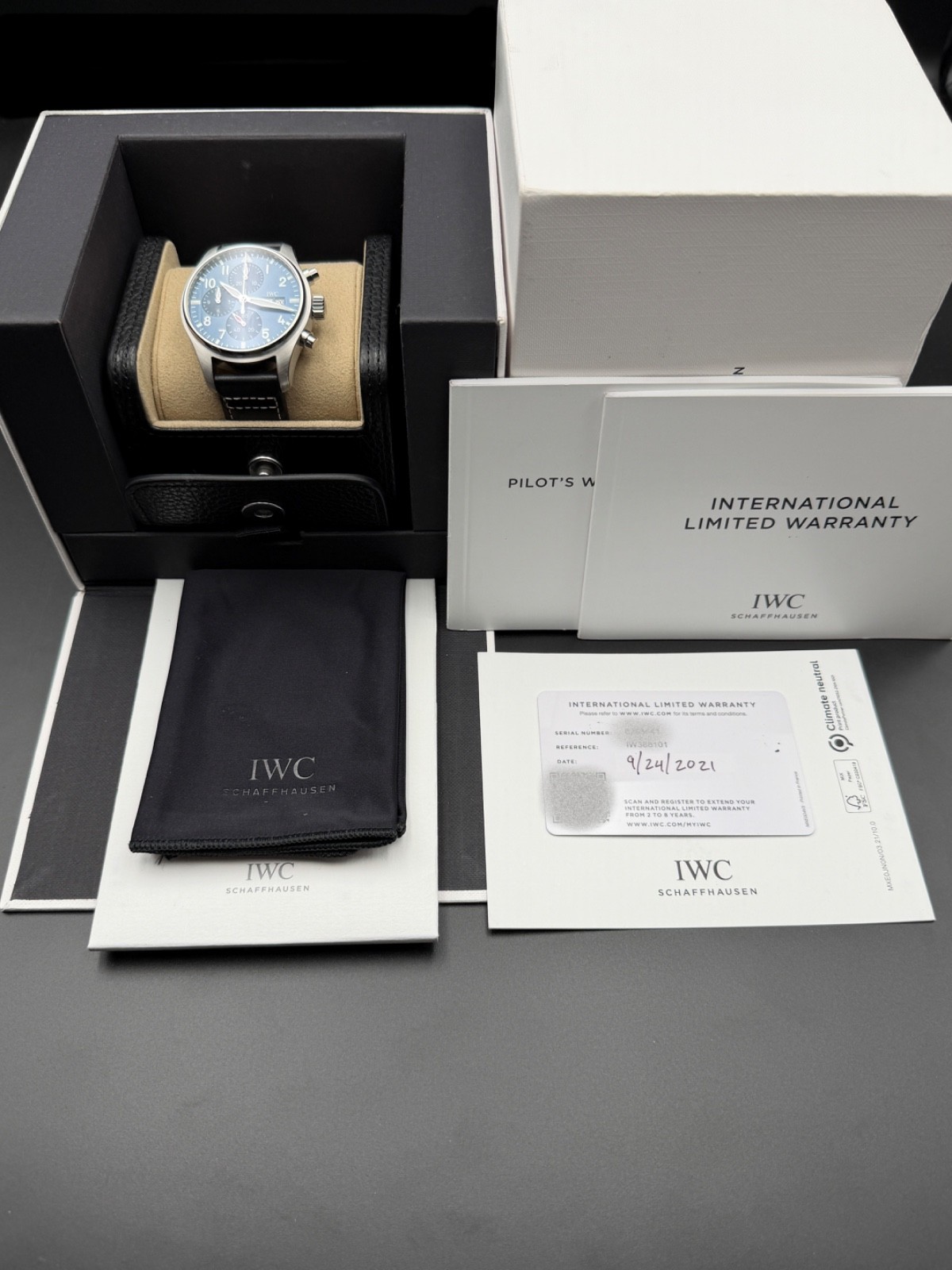 IWC Pilot’s Watch Chronograph Blue Dial – Stainless – IW388101