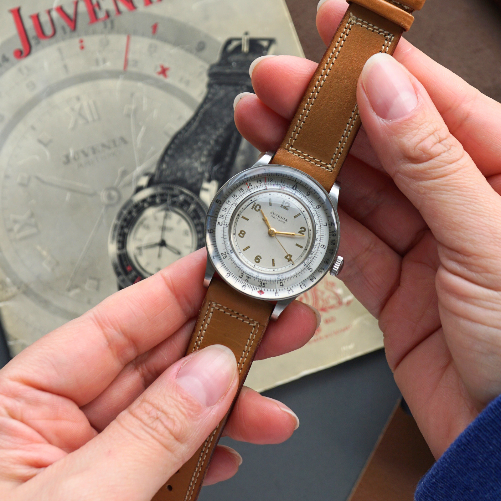 Juvenia 1950s Arithmo Calculating Slide Rule Steel | Instructional Book Manual