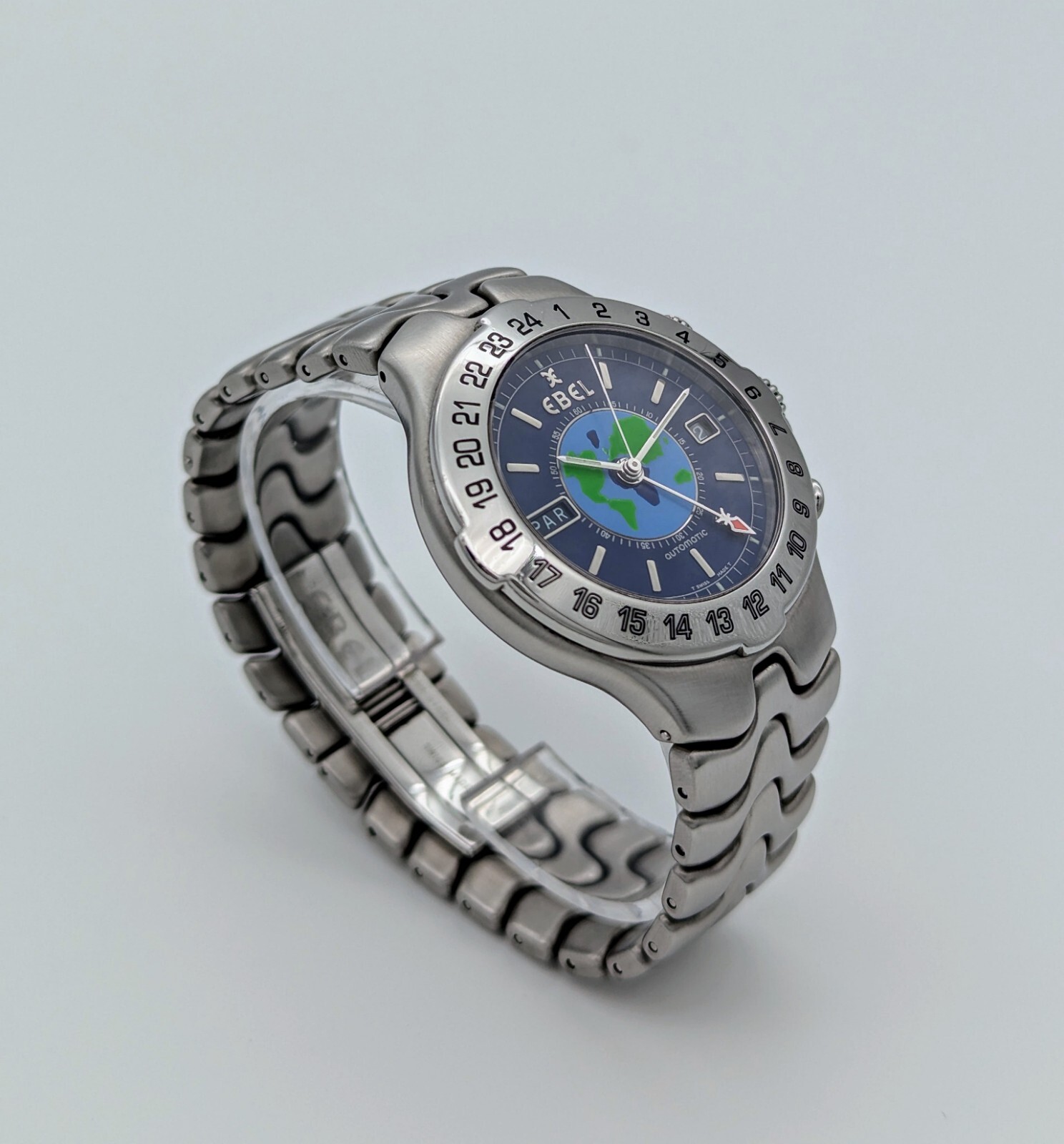 Ebel Sportwave Meridian Automatic World Timer Stainless Steel Ø1 9/16in Uhr 32