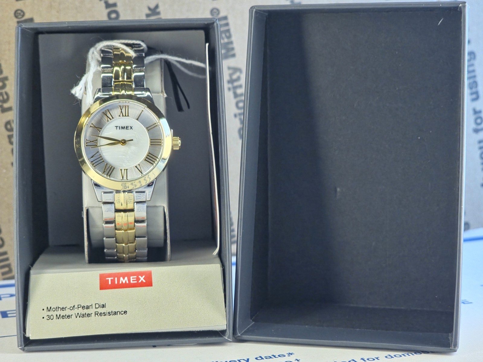 Timex Wrist Watch – TW2Y38300 Mother-of-Pearl Dial + 30 Meter Water Resistance!
