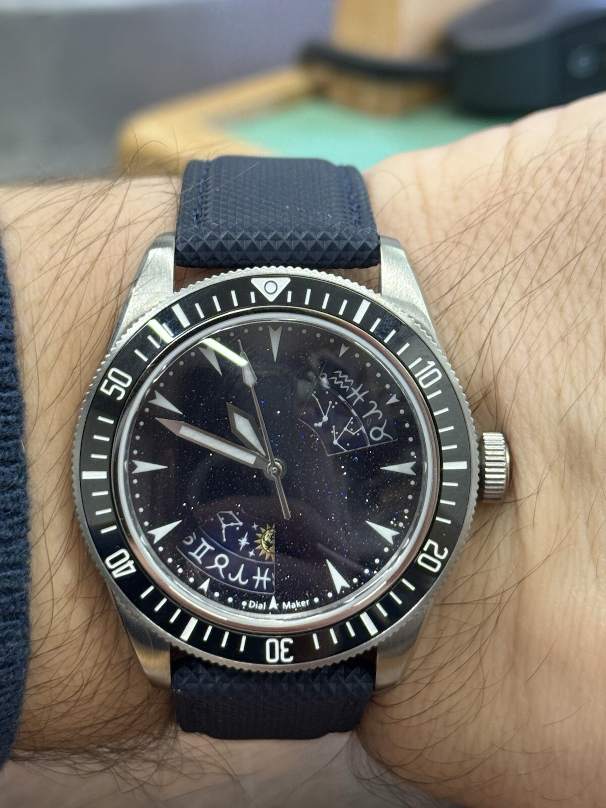 Automatic Wristwatch With Constellations And Zodiac Signs