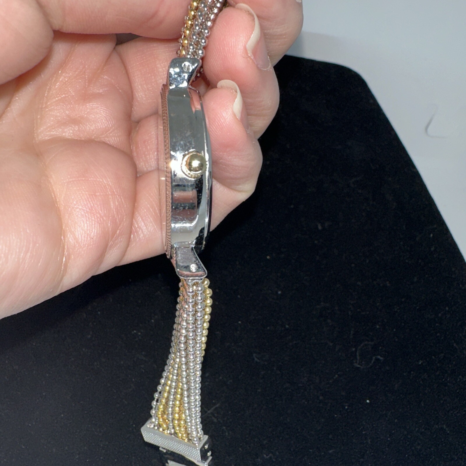 Chico’sp Multi-strand Gold & Silver Tone Ball Chain Watch Can Be Sized.